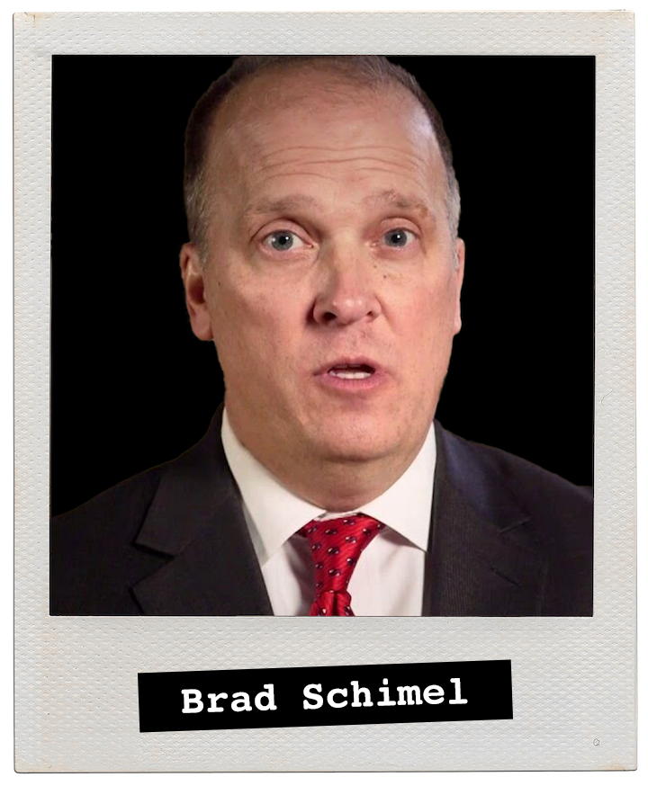 Brad Schimel face in a polaroid